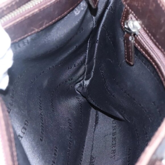 BURBERRY Nova Check Hand Bag Canvas Beige Auth - Picture 9 of 16